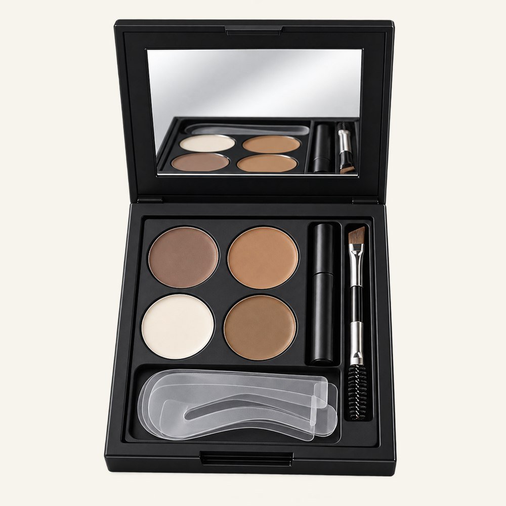 Pretty Woman Eyebrow Kit with Stencil Pretty Woman eyebrow kit with four pans, applicators and reusable stencils